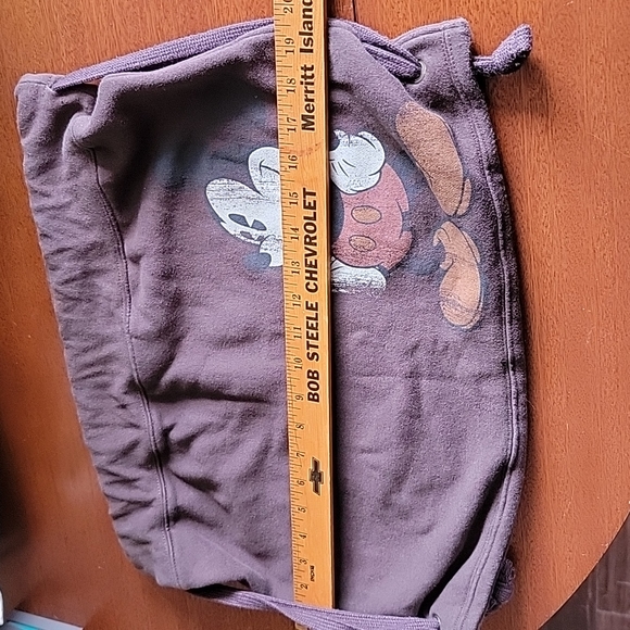 Disney Mickey Mouse Tote backpack drawstring sweater bag HoBo everyday Pack Sack - Picture 11 of 14